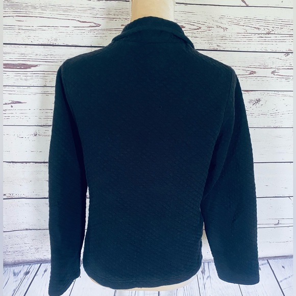 Women’s Small Sweater Cardigan Rafaella Quilt Texture Knit Zip Medium Weight - Picture 8 of 10